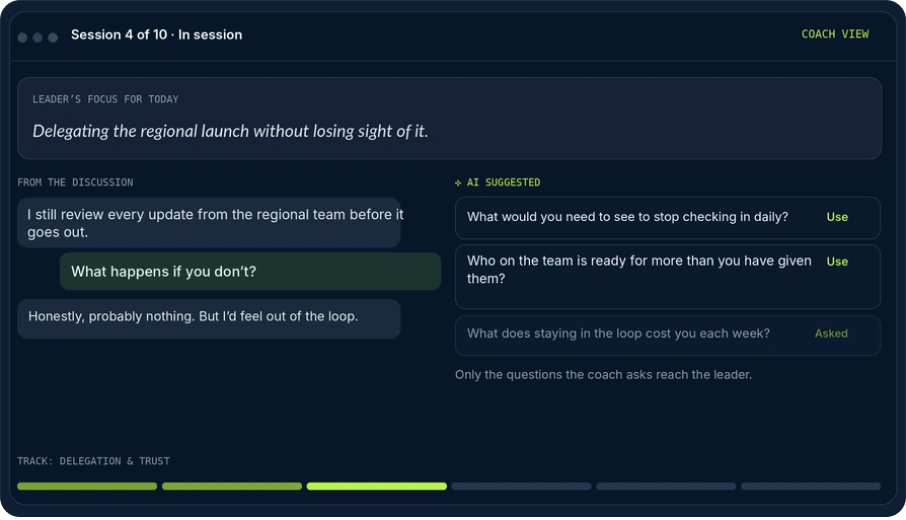 Meridian suggests questions in the session