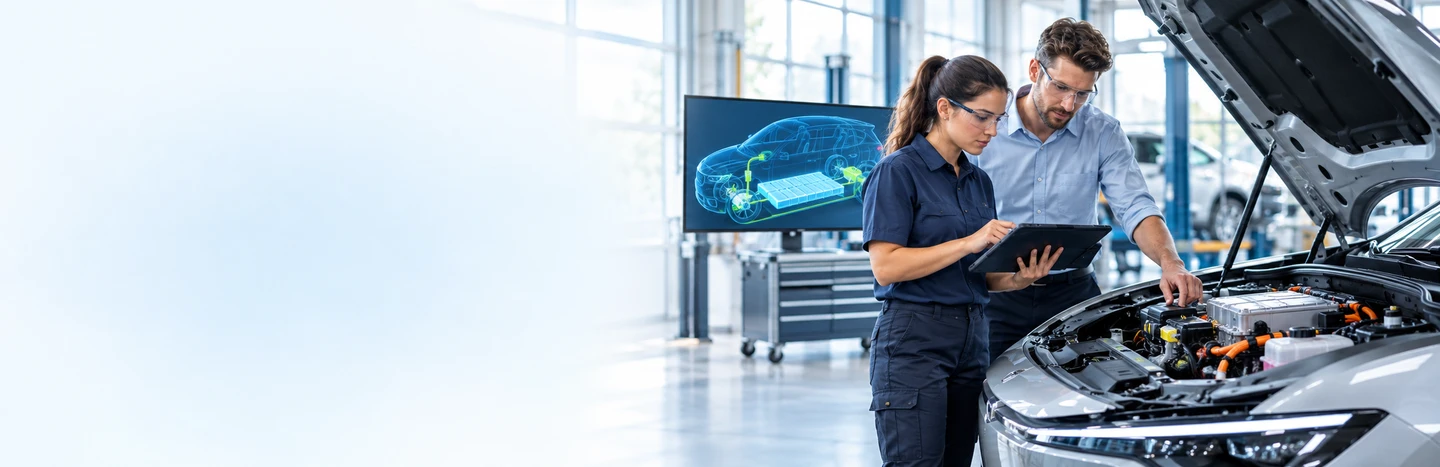 Automotive engineers validating an autonomous test vehicle