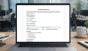 Annual Review Form
