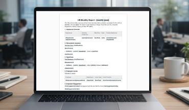 HR Monthly Report