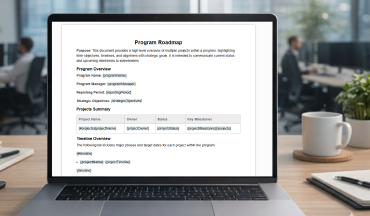 Program Roadmap